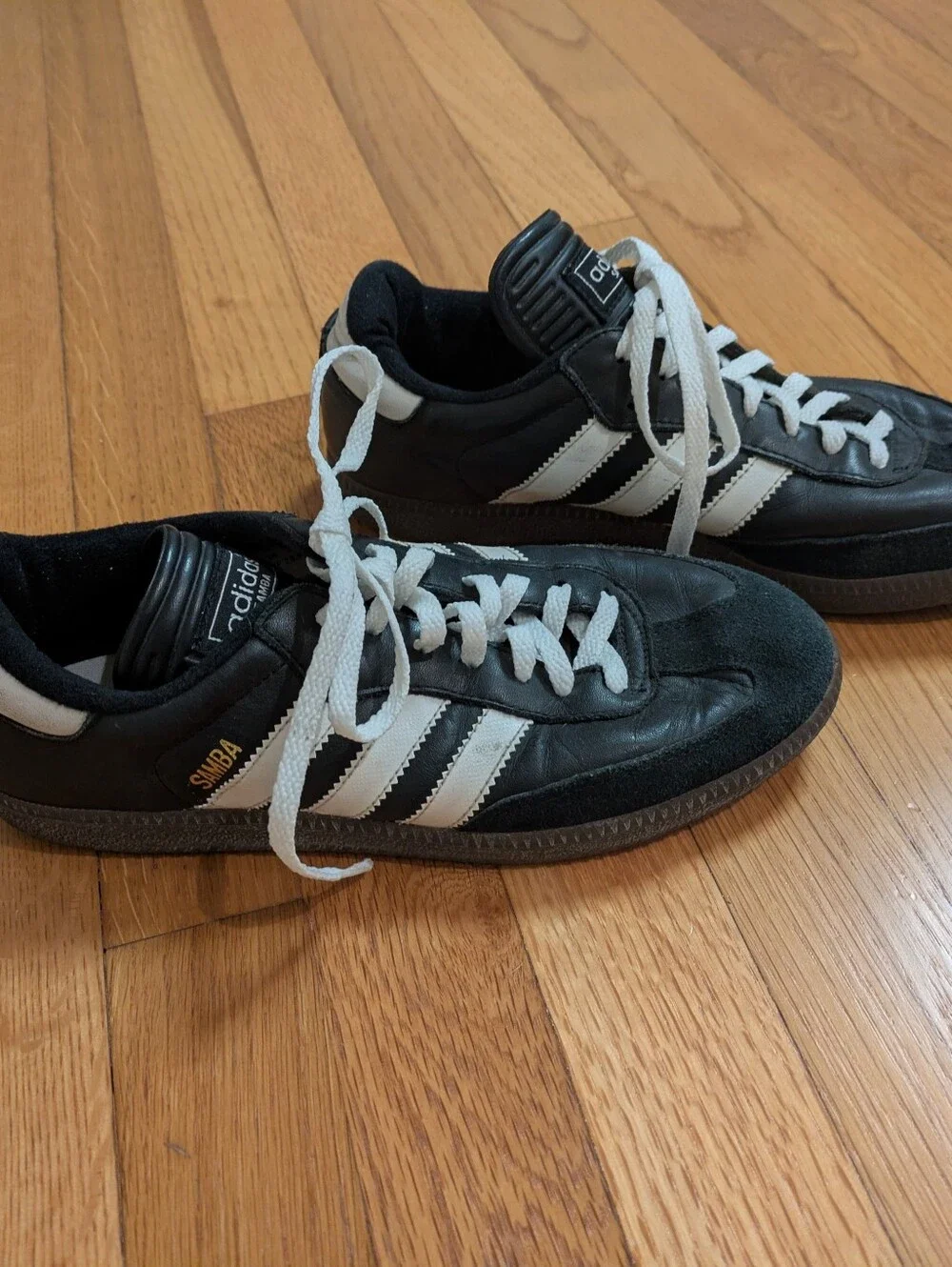 Vintage Black Addidas Samba, Men's 7